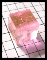 Dice : Dice - 6D - Gamescience Pink Transparent with Uninked Numerals - FA collection buy 2010